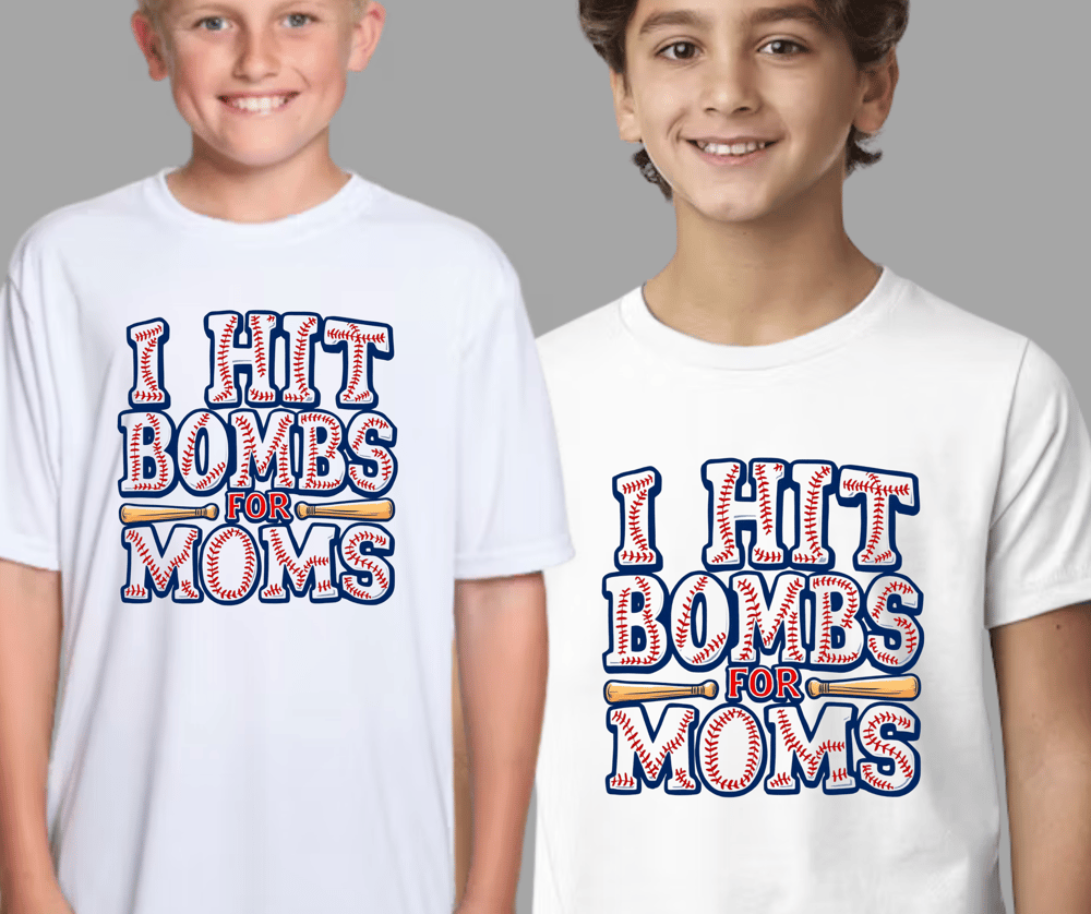Image of Youth Game Day Tee | I Hit Bombs for Hot Moms | Bella Canvas or Dry Fit