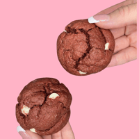 Image 1 of Red velvet chocolate chip cookie