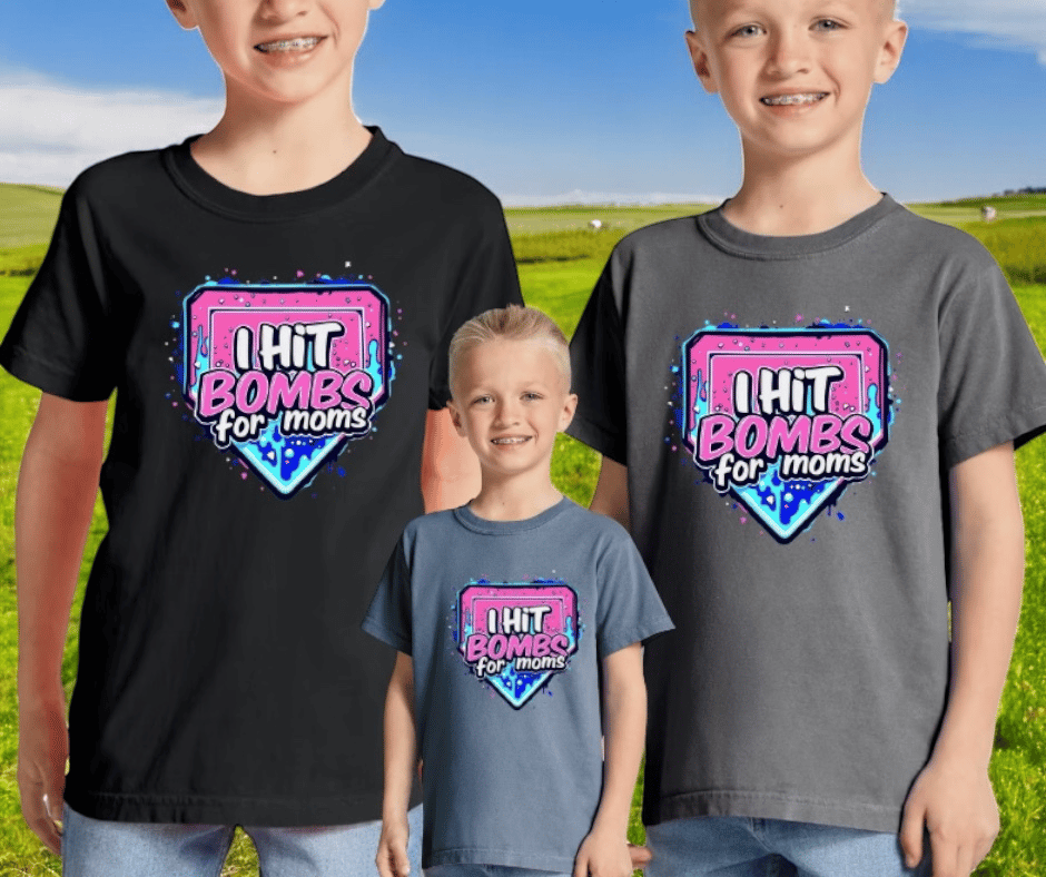Image of I Hit Bombs Tee – Youth Baseball Shirt | Funny Sports Graphic
