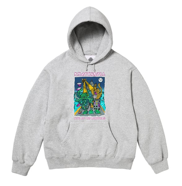 Image of Knatchbull 'Monsters' Hoodie Grey/Black