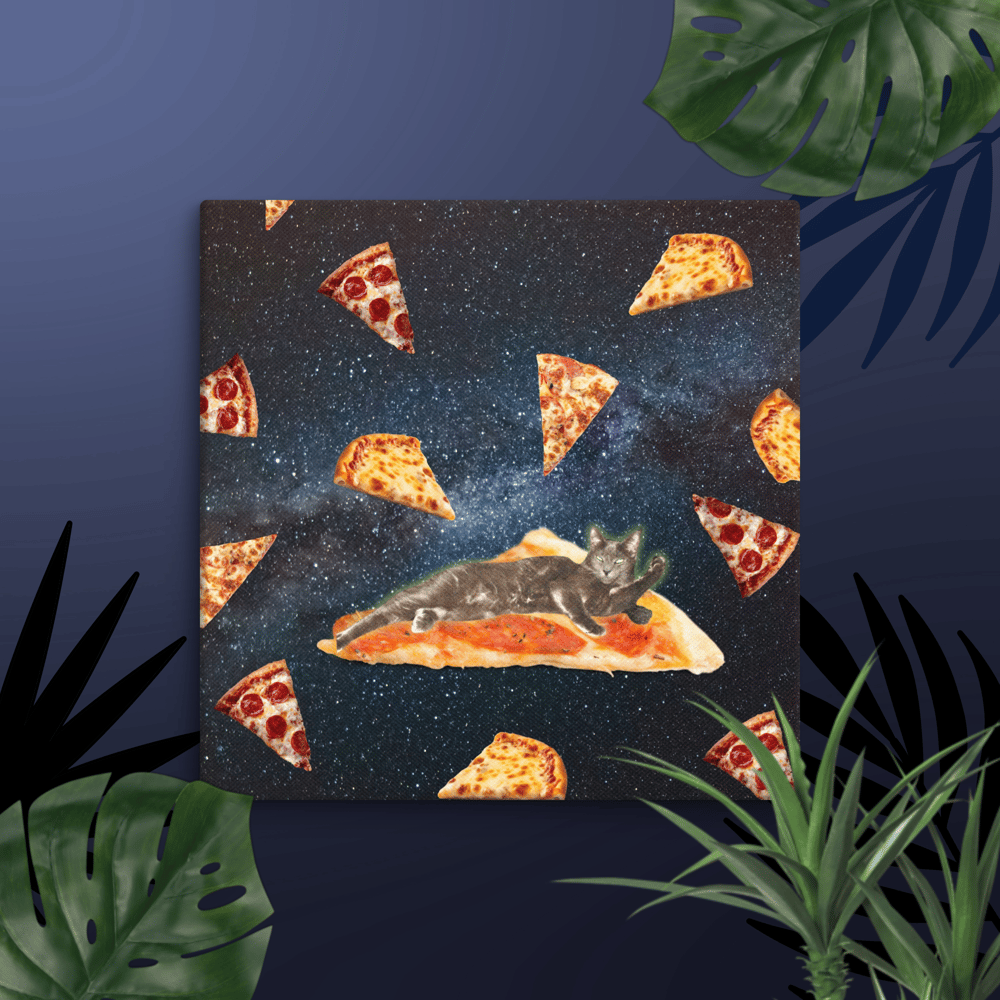 Image of FREE SHIPPING - Tekron is a Pizza Nebula -  12x12 inch - Wraparound Canvas Print