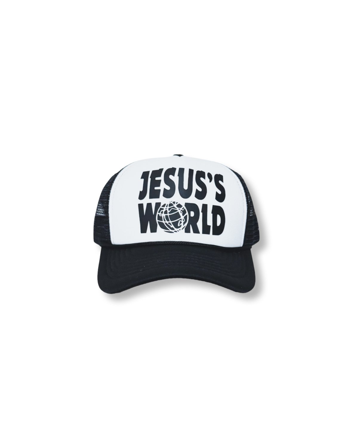 Image of Jesus's World Trucker-Black/White