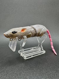 Image 2 of Hand Painted White Rat ~ Fishing Lure~ Crank Bait ~ Slick Baits