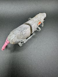 Image 3 of Hand Painted White Rat ~ Fishing Lure~ Crank Bait ~ Slick Baits