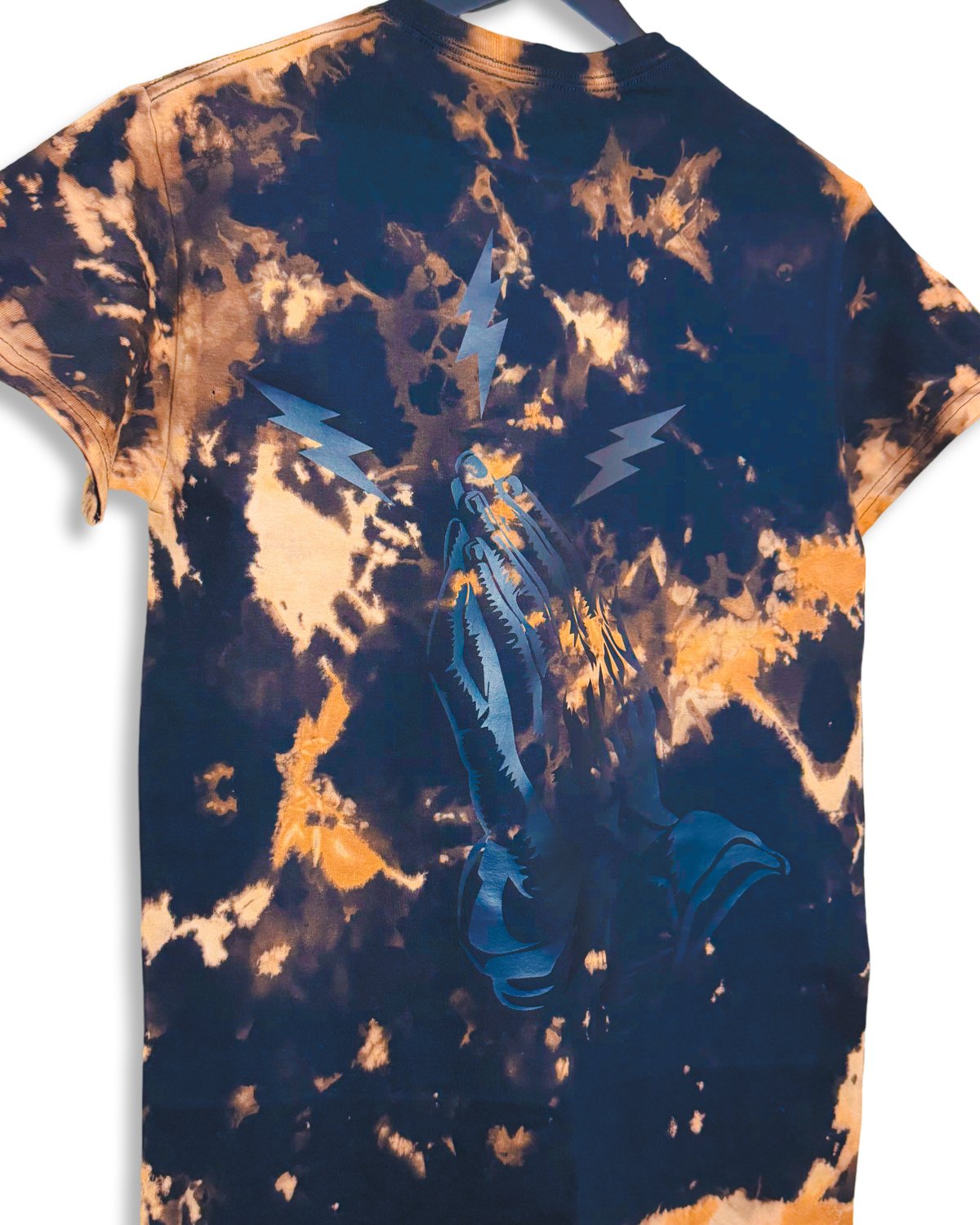 Image of Jesus. Rock Bleached Tee-Black