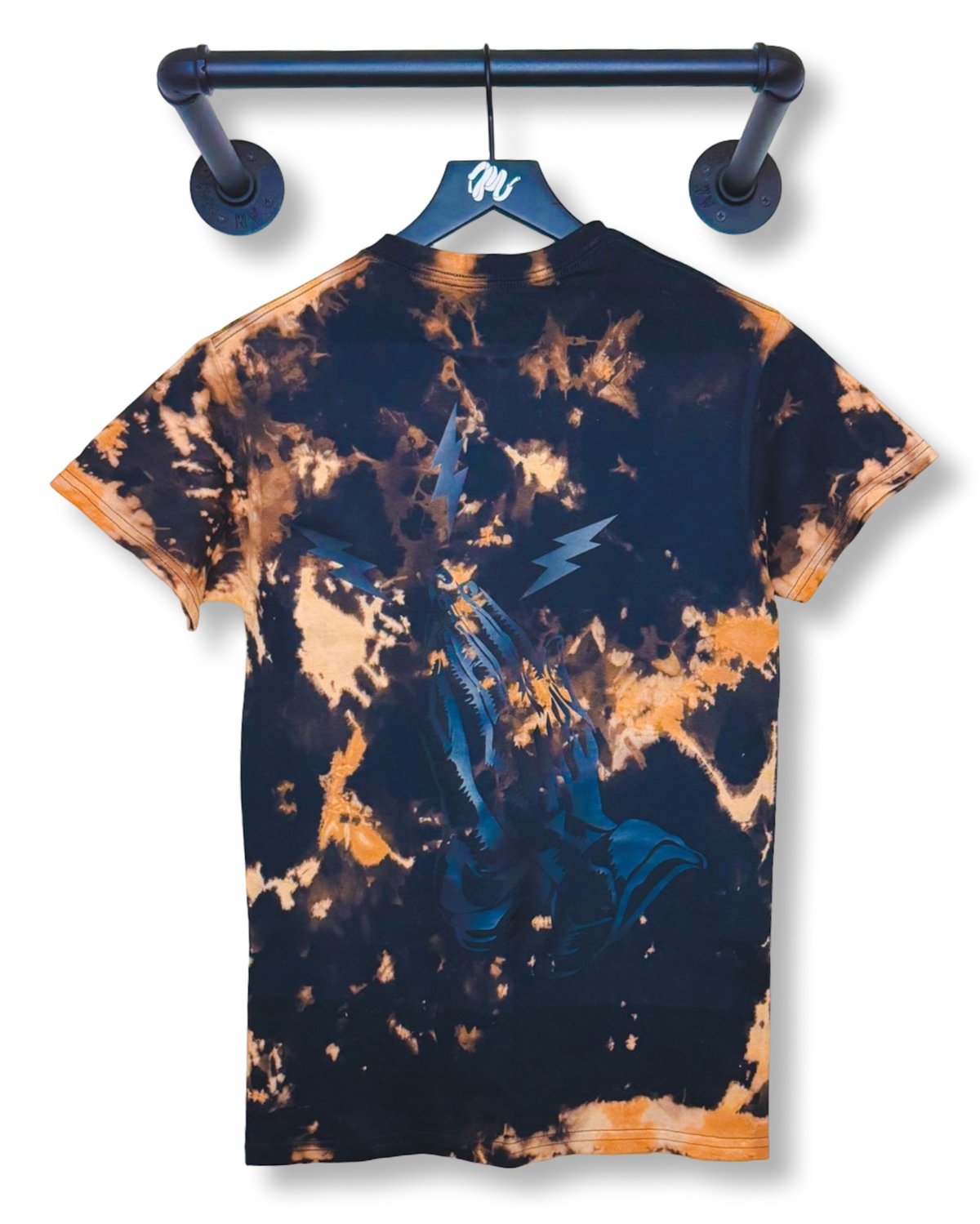 Image of Jesus. Rock Bleached Tee-Black