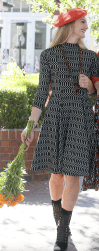 Image 2 of Aretha Dress in Currants or Abbey