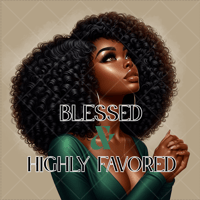 Image 1 of Blessed & Highly Favored | Digital Clipart