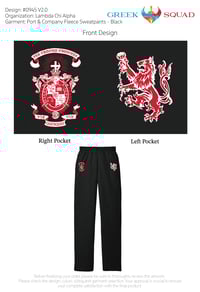 Image 1 of Fleece Sweatpants: Rampant / Crest