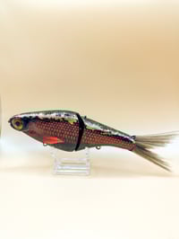 Image 4 of Biggs Custom Baits Denali ~ Obsidian Flame ~ Custom Painted Swimbait by Slick Baits