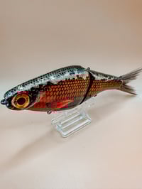 Image 2 of Biggs Custom Baits Denali ~ Obsidian Flame ~ Custom Painted Swimbait by Slick Baits