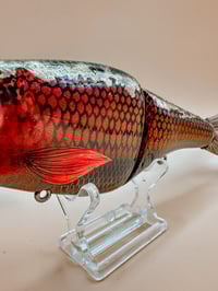 Image 3 of Biggs Custom Baits Denali ~ Obsidian Flame ~ Custom Painted Swimbait by Slick Baits