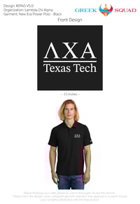 Image 1 of Custom Embroidered LXA Polo