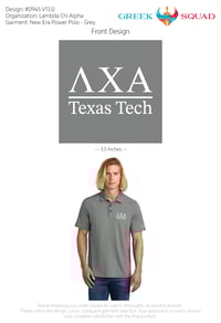 Image 2 of Custom Embroidered LXA Polo