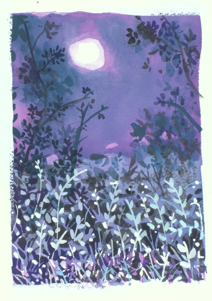 Image of Painting: Moon and Tangles