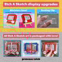 Image 4 of Custom Triples Etch A Sketch art Portrait (3 subjects) | Permanent & Preserved