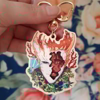 Image 3 of Viktor and Jayce Unmasked Multilayer Wooden Keychain