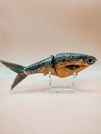 Image 1 of Biggs Custom Baits Minnow ~ Blackfire Bloom ~ Custom Painted by Slick Baits