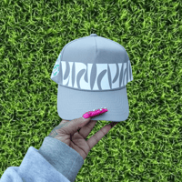 Image 1 of Grey & White Groovy Snapback 