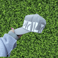 Image 2 of Grey & White Groovy Snapback 