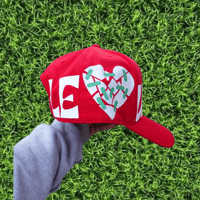 Image 4 of Red & White Groovy Snapback 