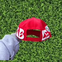 Image 3 of Red & White Groovy Snapback 