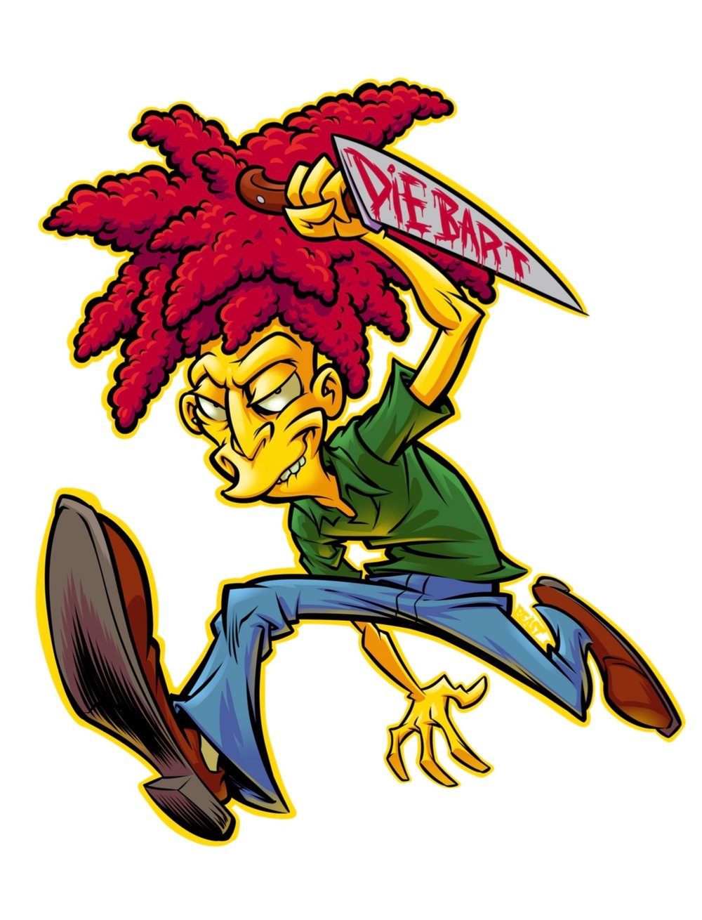 Image of Sideshow Bob (Sticker Only) by Beastwreck 