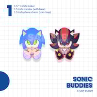Image 2 of Sonic & Shadow Mini Charms + Standee