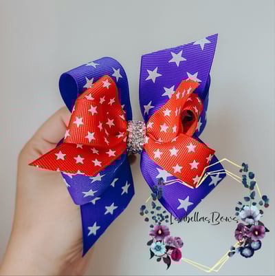 Image of Double Stars Ribbon Bow