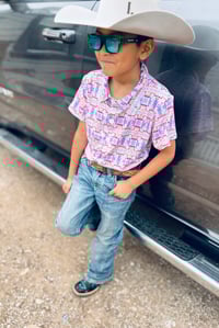 Image 2 of Spring Aztec button up 