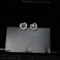 Image 4 of S925 Labradorite Heart Earrings