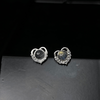 Image 6 of S925 Labradorite Heart Earrings