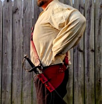 Image 2 of Red Baldric - Silver 2"