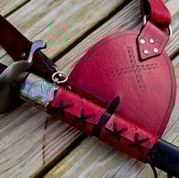 Image 4 of Red Baldric - Silver 2"