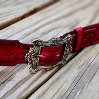 Image 5 of Red Baldric - Silver 2"