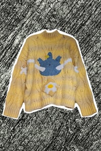 year of rooster - handsewn sweater