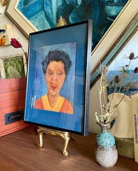 Image 2 of Blue Oil Portrait on Canvas