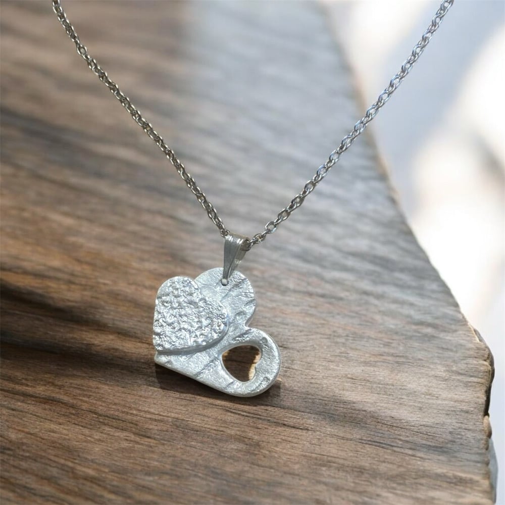 Image of Tiered Heart Pendant Silver Clay Jewellery Making Experience - 3 Hours