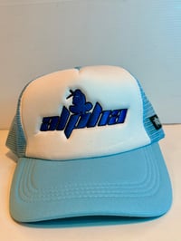 Image 1 of Alpha embroidered logo Trucker hat 