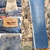 Image 7 of Women Levis jean Vintage 2008 Rare Custom Reworked 70s Bohemian low rise boot cut SZ 10 M.