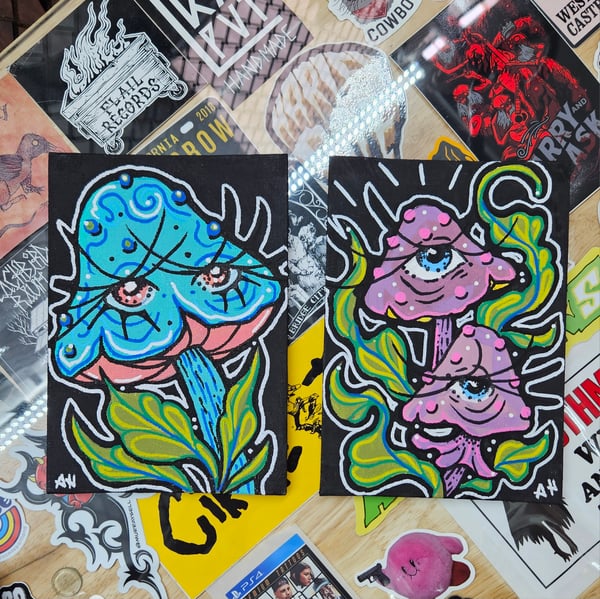Image of Mushroom paintings 
