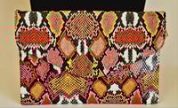 Image 1 of Multicolor Snake Clutch/ Shoulder Bag- Vegan Leather