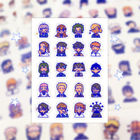 komi-san clear sticker sheet