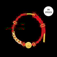 Image 2 of Premium Cherry Blossom Jade/ Tigers Eye Energy Bracelet Red