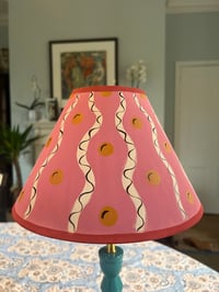 Image 5 of Squiggles Ranjani Pink - 25cm base, fabric shade