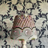 Image 1 of "Trellis" - Hand Painted Patterned Table Lamp Shade