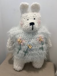 Image 1 of 🤍 Lune the Bear – A Whisper of Moonlight and Flowers