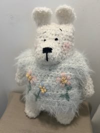 Image 3 of 🤍 Lune the Bear – A Whisper of Moonlight and Flowers