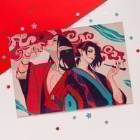 Image 1 of Limited edition: Mononoke PRINT with glitter and and shimmering parts
