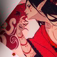 Image 3 of Limited edition: Mononoke PRINT with glitter and and shimmering parts